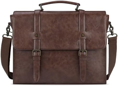 Đàn ông BÁC CỦA CÁC CỦA CÁC VINTAGE 15,6 inch da chống nước máy tính xách tay BRIEFCASE LARGE SACHEL BÁC CỦA CÁC CỦA CÁC CỦA CÁC RETRO