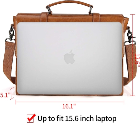 Đàn ông BÁC CỦA CÁC CỦA CÁC VINTAGE 15,6 inch da chống nước máy tính xách tay BRIEFCASE LARGE SACHEL BÁC CỦA CÁC CỦA CÁC CỦA CÁC RETRO