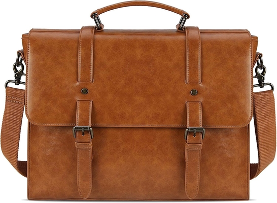 Đàn ông BÁC CỦA CÁC CỦA CÁC VINTAGE 15,6 inch da chống nước máy tính xách tay BRIEFCASE LARGE SACHEL BÁC CỦA CÁC CỦA CÁC CỦA CÁC RETRO