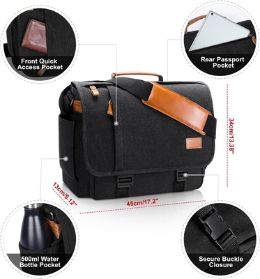 ESTARER MEN MESSENGER BAG 15,6 inch, canvas chống nước BAG máy tính BAG làm việc, laptop BAG BRAEFCASE BACCHEL