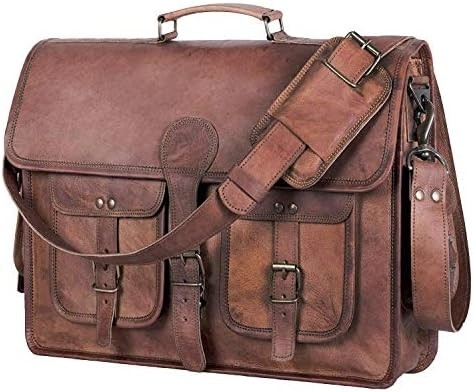 18 inch BRIEFCASE da laptop Messenger BAG máy tính tốt nhất SATCHEL túi xách thủ công cho nam và nữ