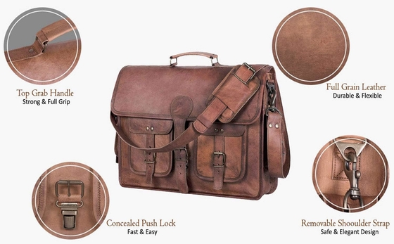 18 inch BRIEFCASE da laptop Messenger BAG máy tính tốt nhất SATCHEL túi xách thủ công cho nam và nữ