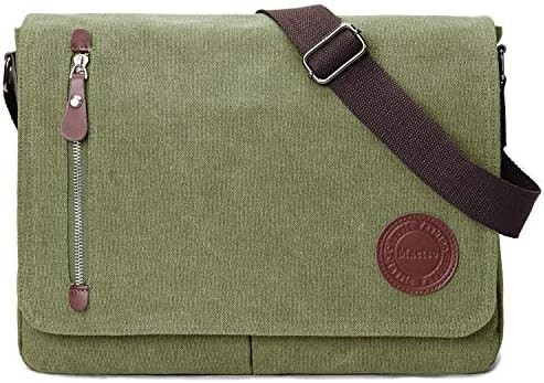 VINTAGE CANVAS SATCHEL MESSENGER BAG FOR MEN WOMEN,TRVEL SHOULDER BAG 13,5&quot; LAPTOP BAGS BOOKBAG Vị trí: