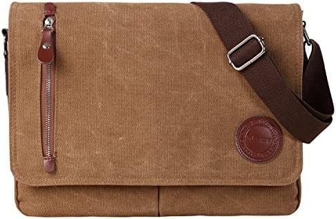 VINTAGE CANVAS SATCHEL MESSENGER BAG FOR MEN WOMEN,TRVEL SHOULDER BAG 13,5&quot; LAPTOP BAGS BOOKBAG Vị trí: