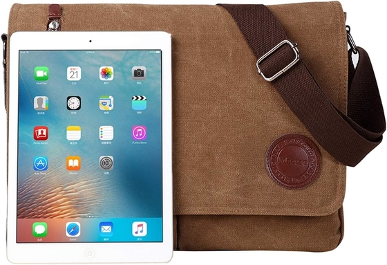 VINTAGE CANVAS SATCHEL MESSENGER BAG FOR MEN WOMEN,TRVEL SHOULDER BAG 13,5&quot; LAPTOP BAGS BOOKBAG Vị trí: