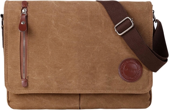 VINTAGE CANVAS SATCHEL MESSENGER BAG FOR MEN WOMEN,TRVEL SHOULDER BAG 13,5&quot; LAPTOP BAGS BOOKBAG Vị trí: