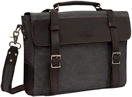 Túi nhắn tin cho đàn ông,Vintage Canvas Da Canvas Laptop túi xách túi vai Business Case