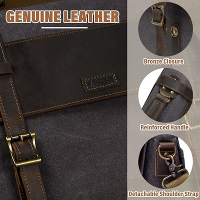 Túi nhắn tin cho đàn ông,Vintage Canvas Da Canvas Laptop túi xách túi vai Business Case