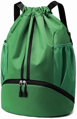 HOEDIA SPORTS DRAWSTRING BACKPACK - STRING SWIM GYM BAG Với khoang giày và túi chống ướt cho phụ nữ&amp;nam