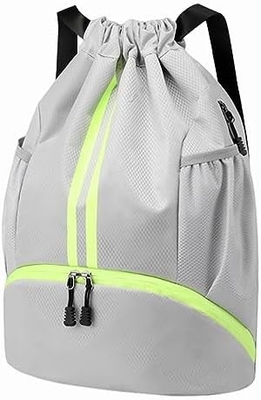 HOEDIA SPORTS DRAWSTRING BACKPACK - STRING SWIM GYM BAG Với khoang giày và túi chống ướt cho phụ nữ&amp;nam