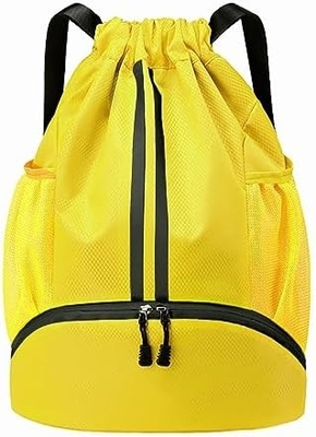 HOEDIA SPORTS DRAWSTRING BACKPACK - STRING SWIM GYM BAG Với khoang giày và túi chống ướt cho phụ nữ&amp;nam