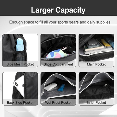 HOEDIA SPORTS DRAWSTRING BACKPACK - STRING SWIM GYM BAG Với khoang giày và túi chống ướt cho phụ nữ&amp;nam