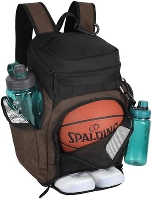 Basketball Backpack Sport Bag lớn, Gym Bag với khoang bóng và khoang giày để lưu trữ giày thể thao nước