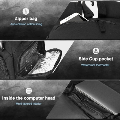 Basketball Backpack Sport Bag lớn, Gym Bag với khoang bóng và khoang giày để lưu trữ giày thể thao nước