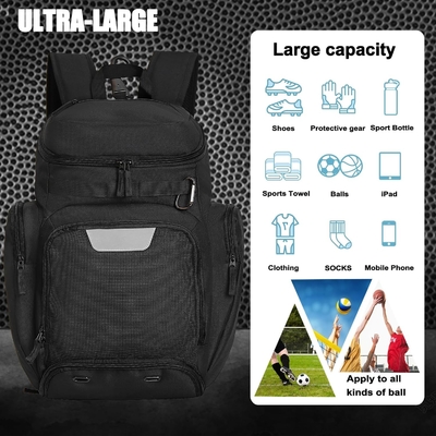 Basketball Backpack Sport Bag lớn, Gym Bag với khoang bóng và khoang giày để lưu trữ giày thể thao nước