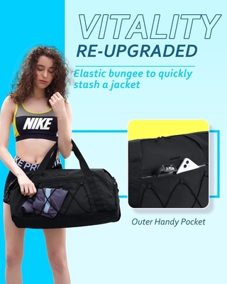BAGSMART Gym Bag với khoang giày và túi ướt, túi du lịch thể thao nhẹ, C TO STORE SPORTS SHOES WATER