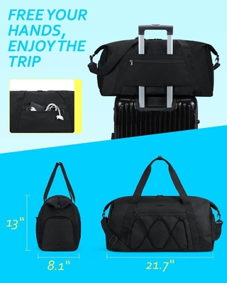 BAGSMART Gym Bag với khoang giày và túi ướt, túi du lịch thể thao nhẹ, C TO STORE SPORTS SHOES WATER