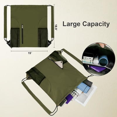 BEEGREEN DRAWSTRING-BACKPACK-GYM-BAG, LARGE SPORTS BAG, STRING BACKPACK CINCH BAG cho nam giới và phụ nữ Đỏ