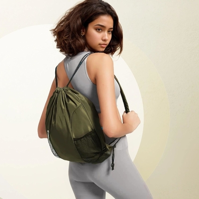 BEEGREEN DRAWSTRING-BACKPACK-GYM-BAG, LARGE SPORTS BAG, STRING BACKPACK CINCH BAG cho nam giới và phụ nữ Đỏ