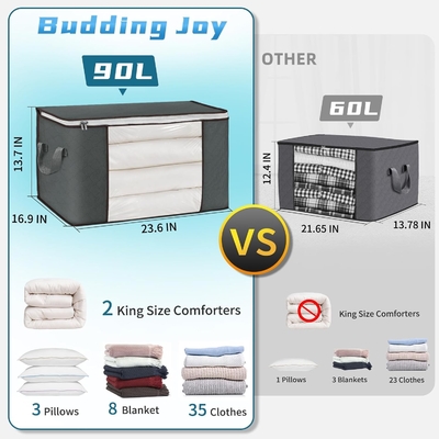 90L túi lưu trữ lớn, 6 gói quần áo