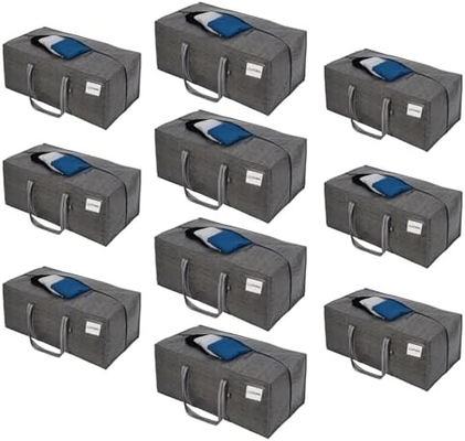 VENO 4 Pack Bags Plastic Storage Tote Clothing Organization Lớn W Nắp / Zipper. Hộp đóng gói / thùng thay thế