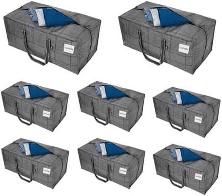 VENO 4 Pack Bags Plastic Storage Tote Clothing Organization Lớn W Nắp / Zipper. Hộp đóng gói / thùng thay thế