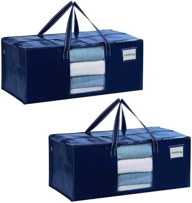 VENO 4 Pack Bags Plastic Storage Tote Clothing Organization Lớn W Nắp / Zipper. Hộp đóng gói / thùng thay thế