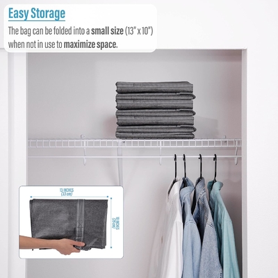 VENO 4 Pack Bags Plastic Storage Tote Clothing Organization Lớn W Nắp / Zipper. Hộp đóng gói / thùng thay thế