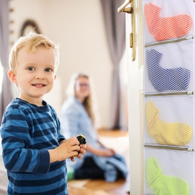 HANGING CLOCKET ORGANIZER với túi, 2 gói sock organizer để giặt và sấy, túi lưu trữ có thể tổ chức vớ,