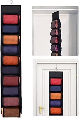 Legging Storage Organizer cho tủ quần áo, hệ thống tổ chức tủ quần áo treo, áo khoác màu xám với 20 cuộn