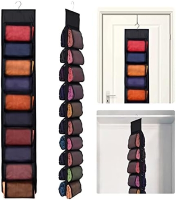 Legging Storage Organizer cho tủ quần áo, hệ thống tổ chức tủ quần áo treo, áo khoác màu xám với 20 cuộn