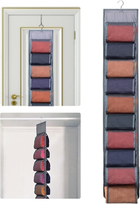 Legging Storage Organizer cho tủ quần áo, hệ thống tổ chức tủ quần áo treo, áo khoác màu xám với 20 cuộn