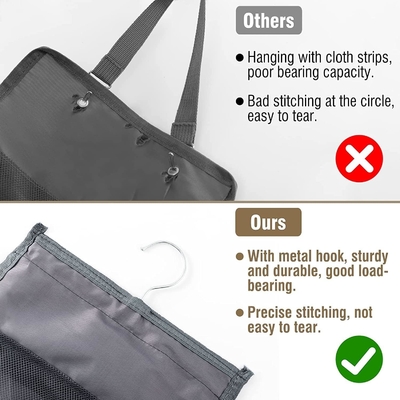 Legging Storage Organizer cho tủ quần áo, hệ thống tổ chức tủ quần áo treo, áo khoác màu xám với 20 cuộn