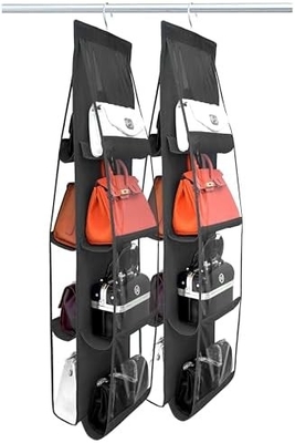 PURSE ORGANIZER - 2 PACK, PURSE HANGER、2024 MODEL、PURSE ORGANIZER FOR CLOSET、THICKEN METAL HOOKS,HANDBAG STORE