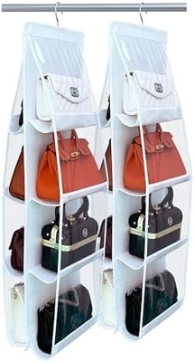 PURSE ORGANIZER - 2 PACK, PURSE HANGER、2024 MODEL、PURSE ORGANIZER FOR CLOSET、THICKEN METAL HOOKS,HANDBAG STORE