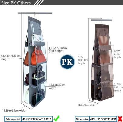 PURSE ORGANIZER - 2 PACK, PURSE HANGER、2024 MODEL、PURSE ORGANIZER FOR CLOSET、THICKEN METAL HOOKS,HANDBAG STORE