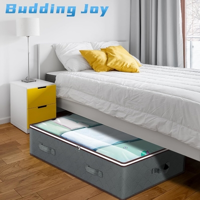 Budding Joy 90L Chất chứa dưới giường, tổ chức tủ quần áo và thùng lưu trữ, túi lưu trữ dưới giường có thể gập lại