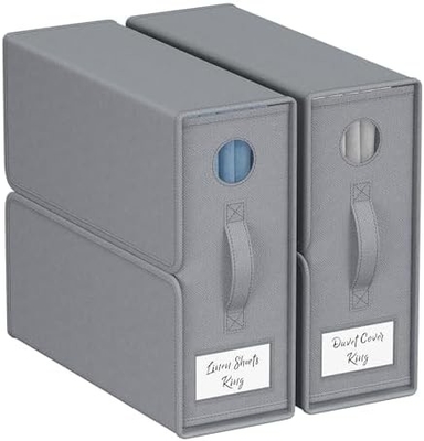 Tổ chức và lưu trữ tấm, 4 gói, kích thước Queen / King (Xám), tổ chức tấm giường, thùng lưu trữ vải cho tấm giường,