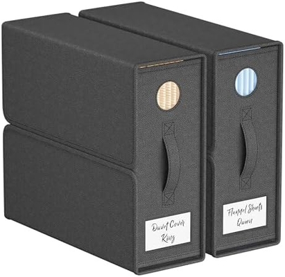 Tổ chức và lưu trữ tấm, 4 gói, kích thước Queen / King (Xám), tổ chức tấm giường, thùng lưu trữ vải cho tấm giường,