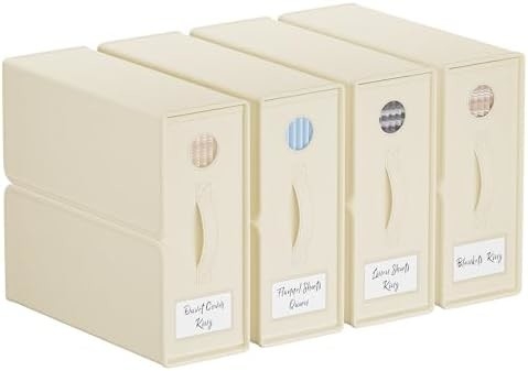 Tổ chức và lưu trữ tấm, 4 gói, kích thước Queen / King (Xám), tổ chức tấm giường, thùng lưu trữ vải cho tấm giường,