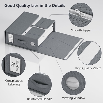 Tổ chức và lưu trữ tấm, 4 gói, kích thước Queen / King (Xám), tổ chức tấm giường, thùng lưu trữ vải cho tấm giường,