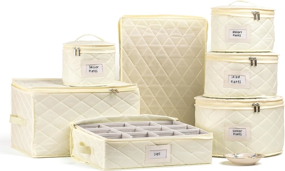 7PC Đồ chứa chứa với 48 cắt theo kích thước cảm thấy bên trong.