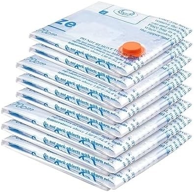 8 gói túi chứa chân không với máy bơm không khí điện,2 jumbo,2 lớn,2 trung bình,2 túi nhỏ