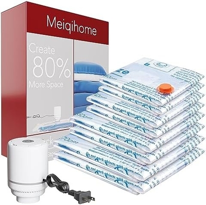 8 gói túi chứa chân không với máy bơm không khí điện,2 jumbo,2 lớn,2 trung bình,2 túi nhỏ