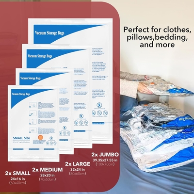 8 gói túi chứa chân không với máy bơm không khí điện,2 jumbo,2 lớn,2 trung bình,2 túi nhỏ