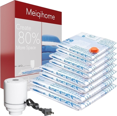 8 gói túi chứa chân không với máy bơm không khí điện,2 jumbo,2 lớn,2 trung bình,2 túi nhỏ