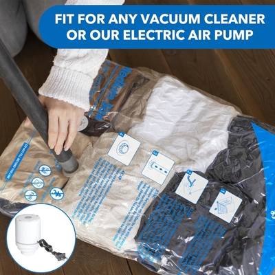8 gói túi chứa chân không với máy bơm không khí điện,2 jumbo,2 lớn,2 trung bình,2 túi nhỏ