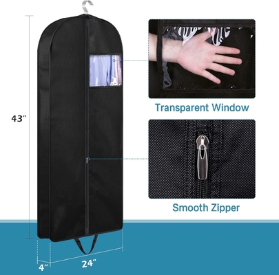 KimBora 43&quot; Suit bags cho phòng tủ lưu trữ và du lịch, GUSSETED treo túi quần áo cho đàn ông suit cover với tay cầm cho