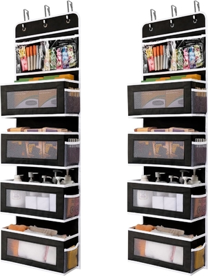 JARLINK 2 Pack 5-Shelf Over Door Hanging Organizer, Wall Mount gấp 4 túi lớn Lưu trữ dung lượng lớn với PVC
