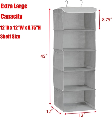 Đơn giản đồ gia dụng 5 kệ treo tủ tổ chức, màu xám